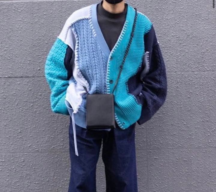 MaisonSpecial 鬼ワッフル　ニット　カーディガン