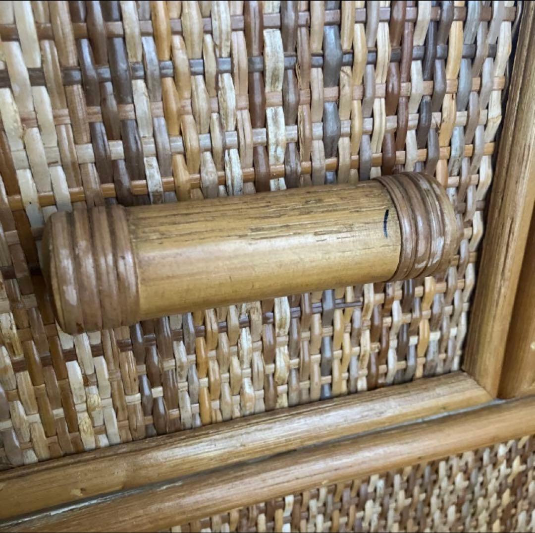 ラタン ガラスキャビネット