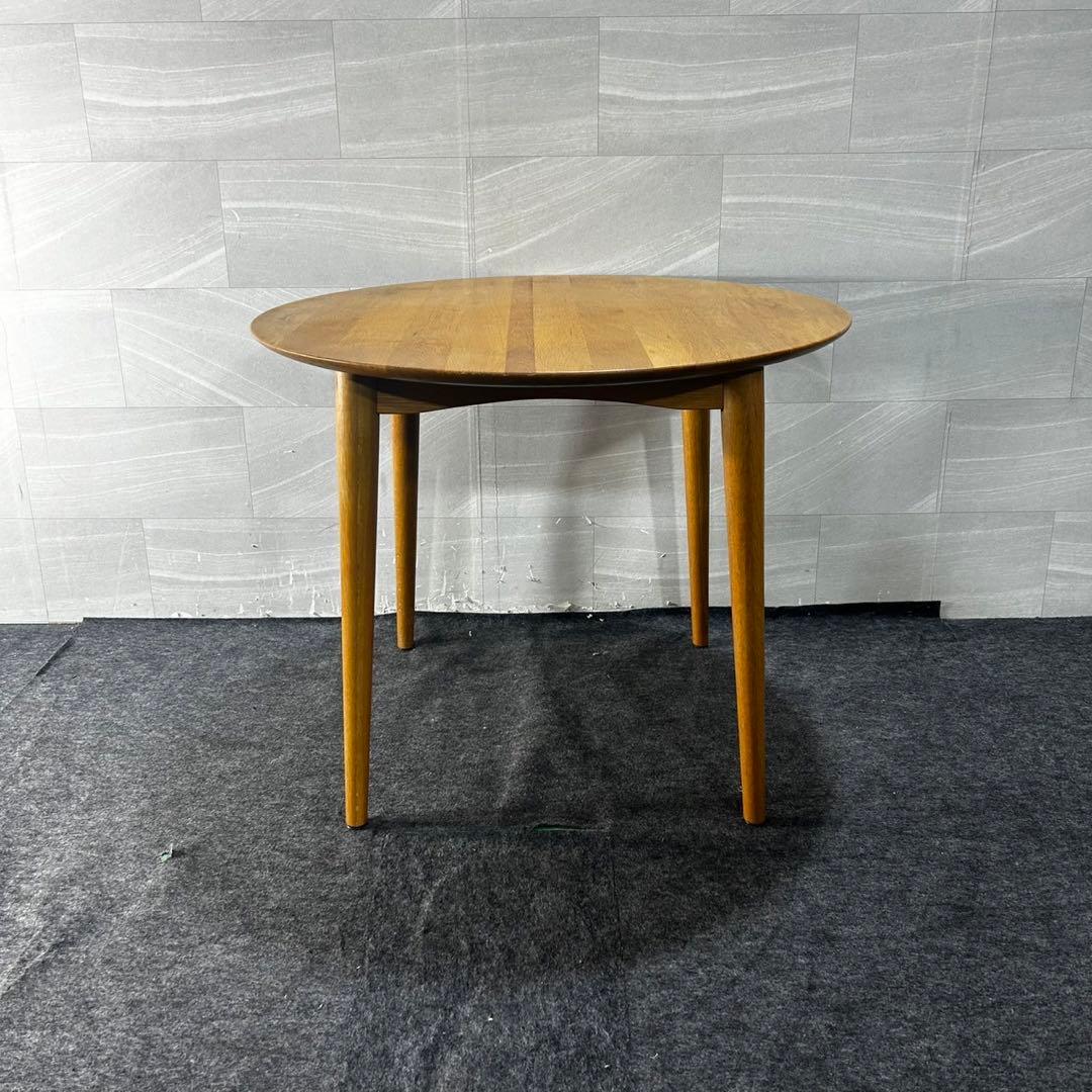 大塚家具 ダイニングテーブル シネマ 直径90cm オーク材 家具 d4644