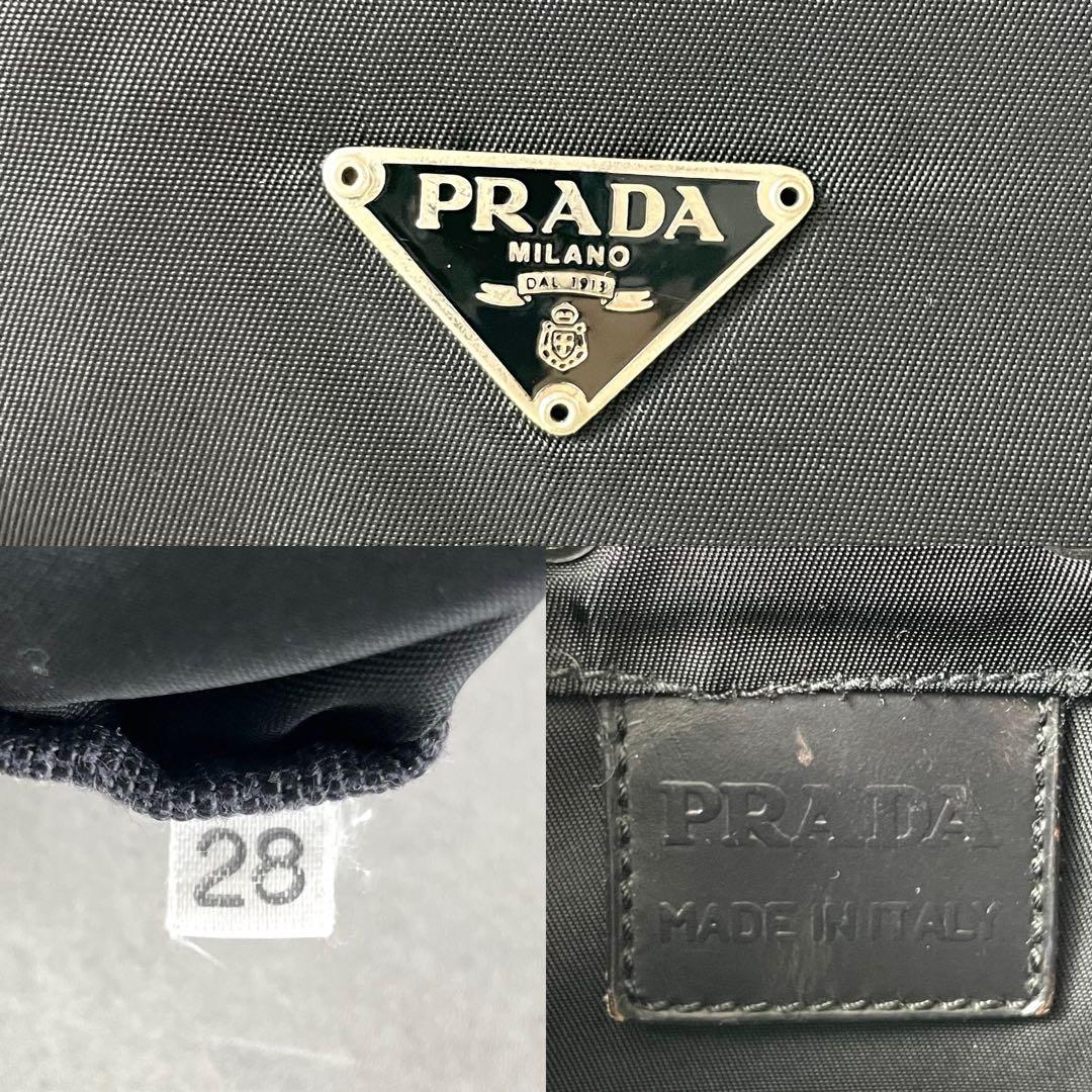 入手困難✨ プラダ 巾着 ポーチ ナイロン 三角ロゴ ブラック レディース