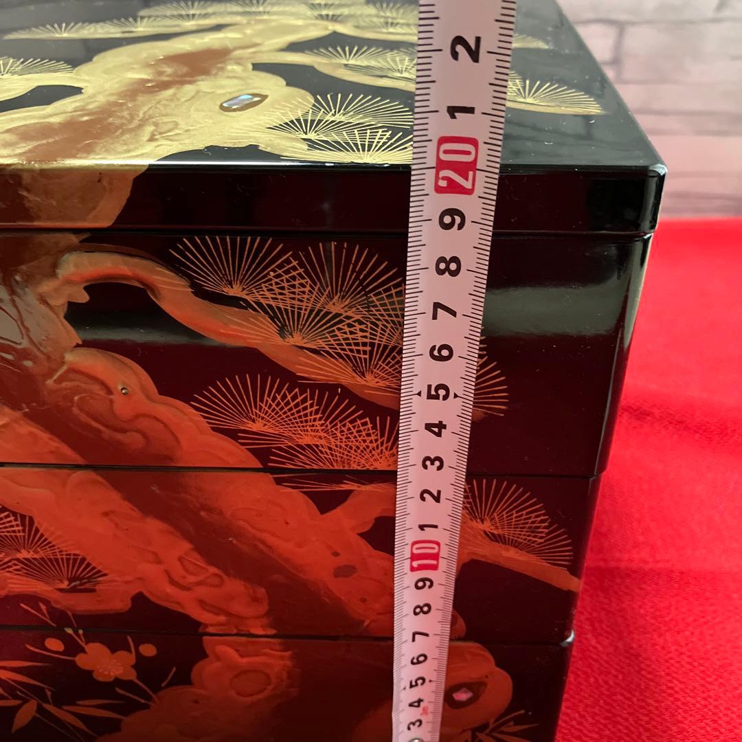 会津塗　松竹梅　三段重箱