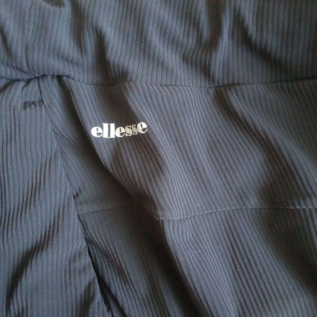 ellesse メンズ　テニスウェア上下セット　ブラック　グレー　L