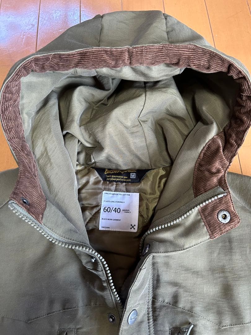 ブルコ bluco マウンテンパーカー 60/40 カーキ M