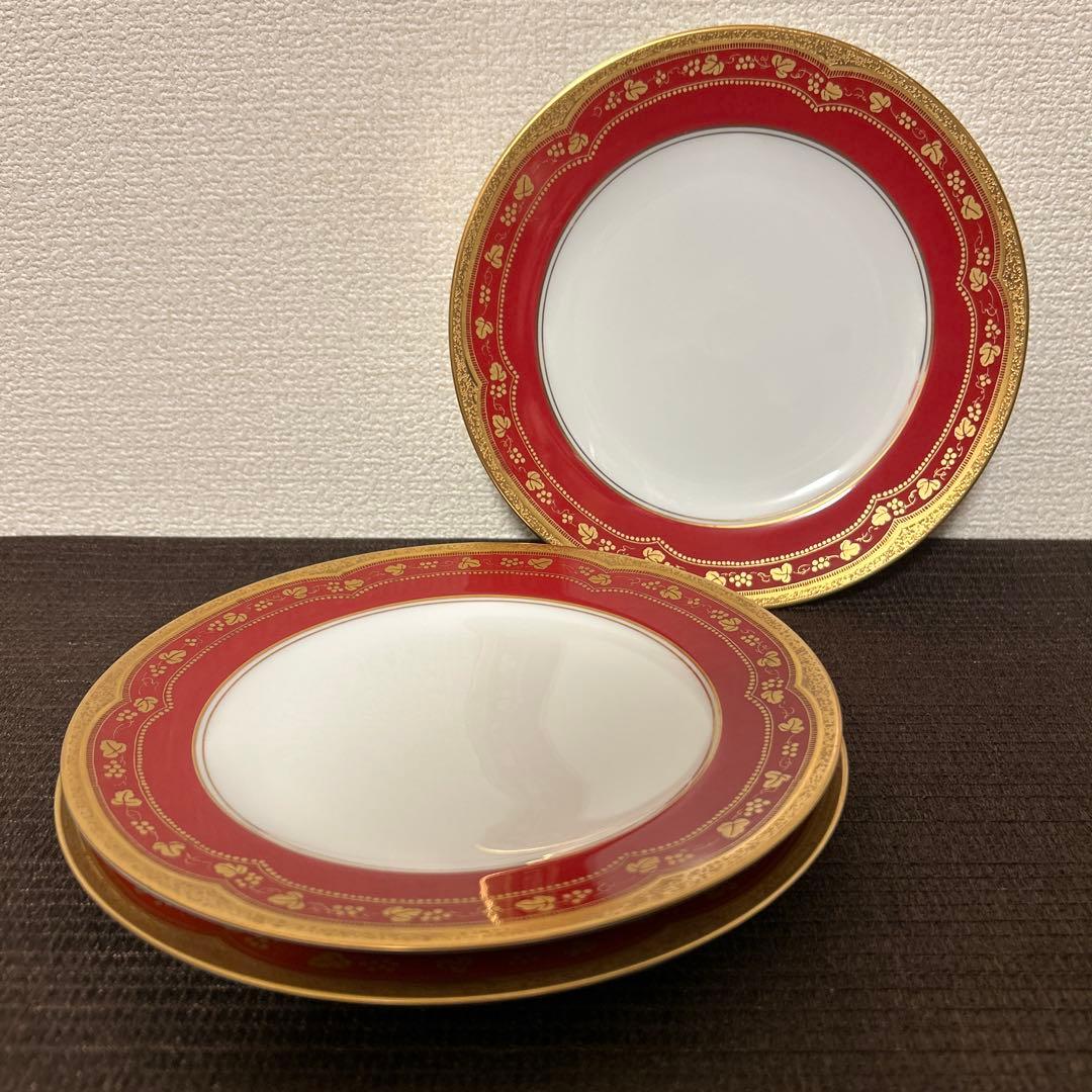 大倉陶園　アレキサンドリーヌ　デザートプレート　20cm 金彩金蝕マロン