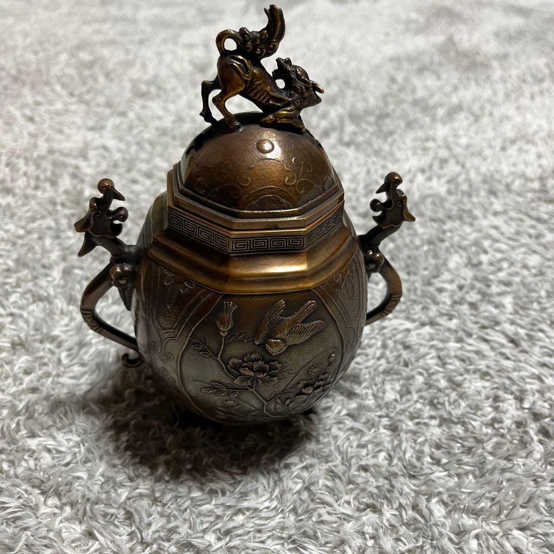 高岡銅器 香炉 蝋型鋳物　大峰作