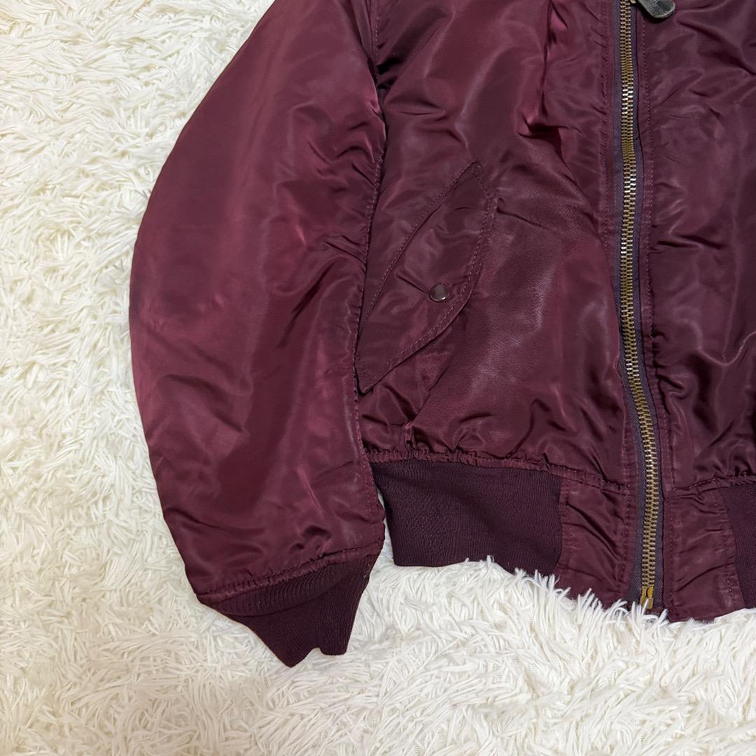 【レア】希少カラー★80s旧タグ USA製 ALPHA MA-1 ボルドー M