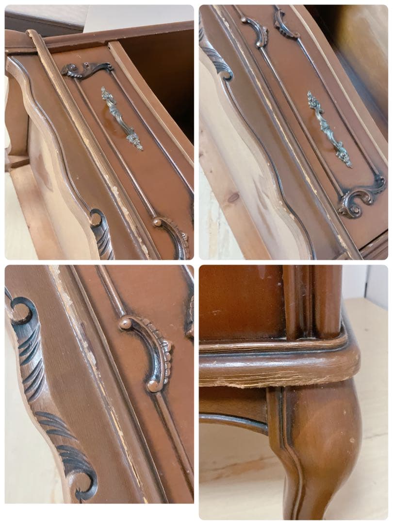 猫脚　アンティーク調　コンソール　サイドチェスト　キャビネット　レトロ