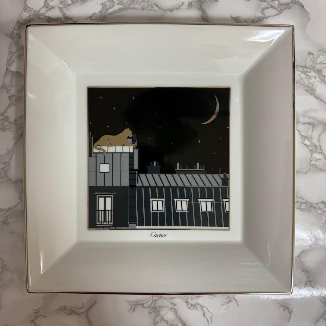 【新品】Cartier カルティエ スクエアプレート パンサー 皿 箱付