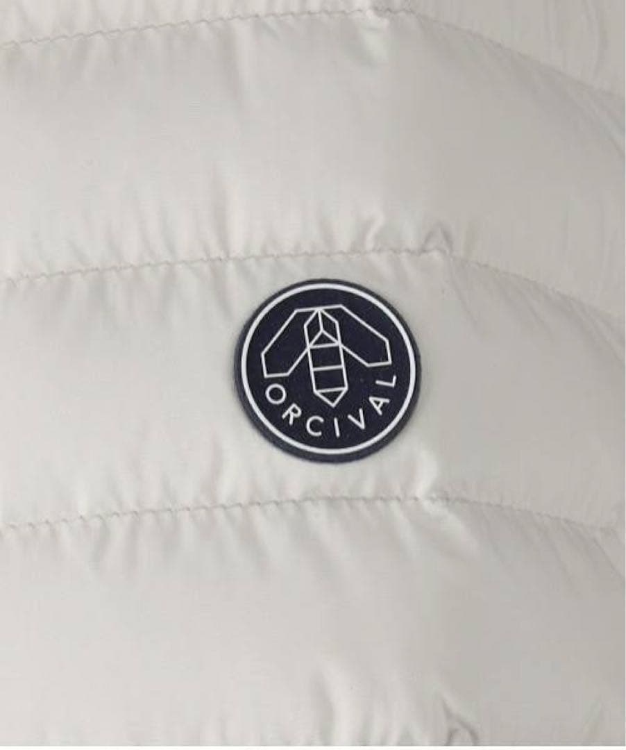 ★美品★ORCIVAL インナーダウンクルーネック　ライトベージュ サイズ2