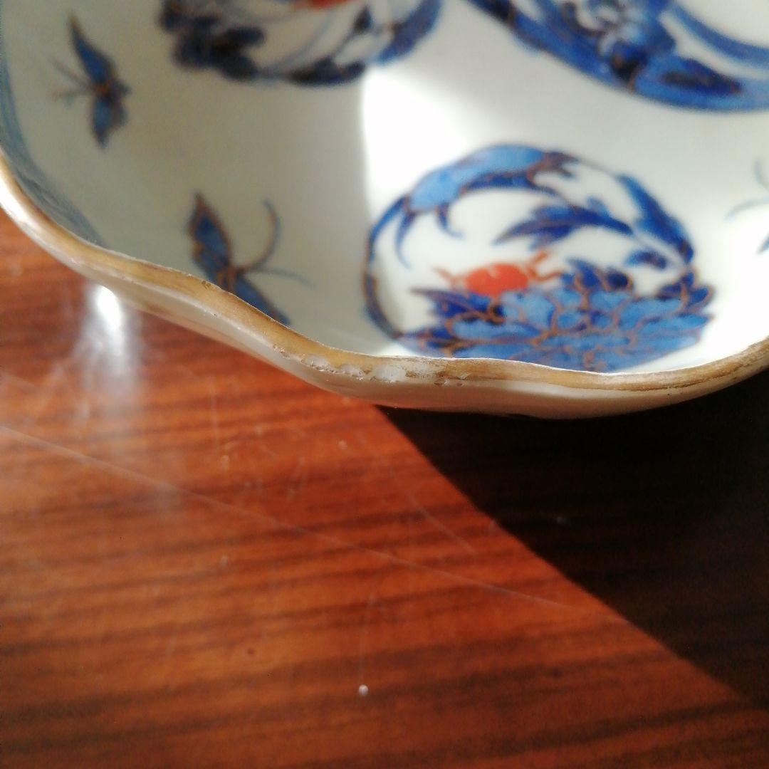 伊万里　染付蝶文膾皿　19枚　15cm　明治～大正期