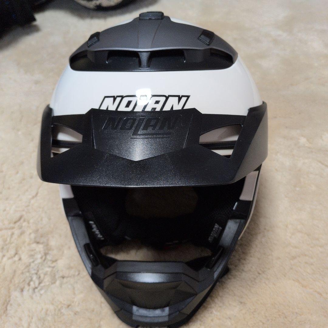 鑑賞用【美品】NOLAN NXX フルフェイスヘルメット ホワイト/ブラック
