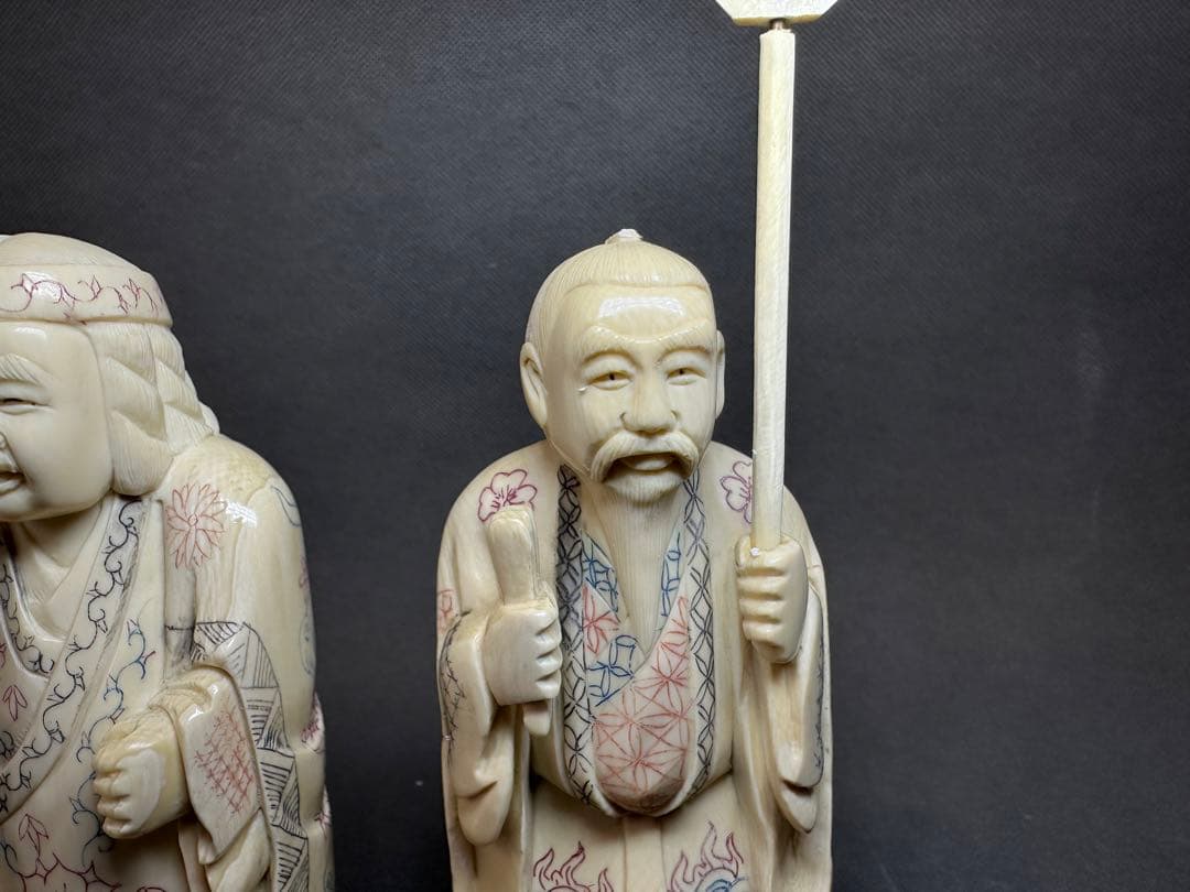 高砂夫婦　長寿　仏像　時代物 置物　縁起物　開運　厄除け　重さ：約733克