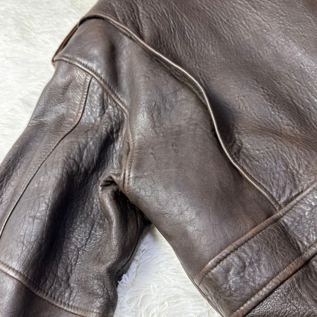 【90s】G-1 ラムレザー フライトジャケット L 襟ボア・ライナー付き完品