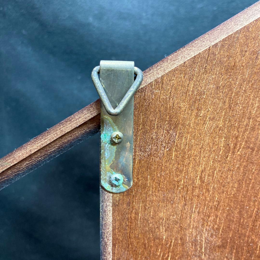 レトロ《ミニチュアフィギュリン》 壁掛けインテリア 木製ボックス