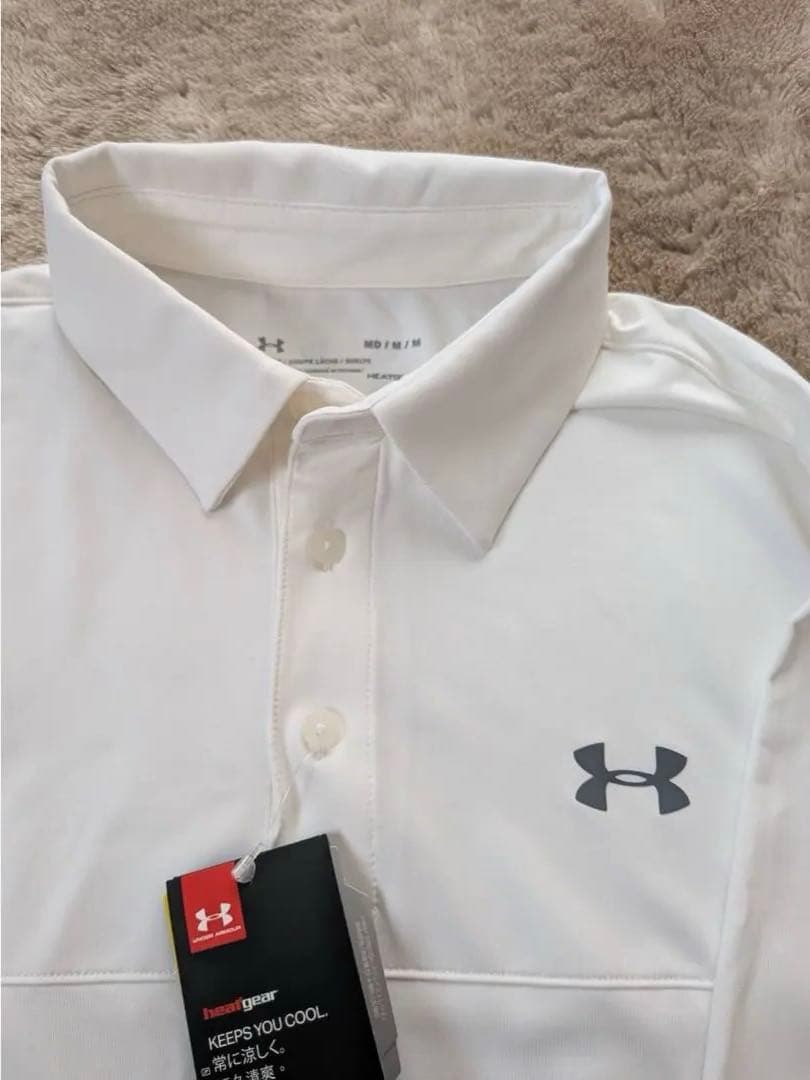 アンダーアーマー ゴルフウェア 長袖シャツ　新品　タグ付き　メンズ　白