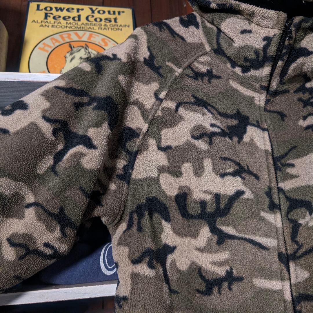 00s　old　Carhartt　タイガーカモ　ジップパーカー　ワンポイント刺繍