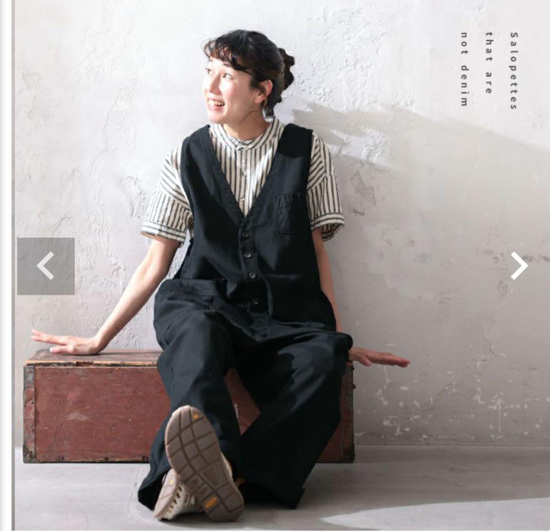 【soulberry】店長がつくった、デニムじゃないサロペット　L