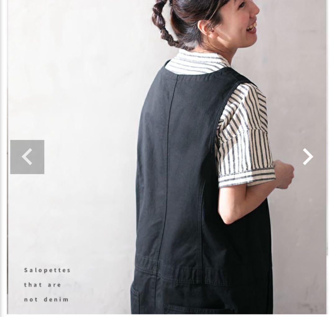 【soulberry】店長がつくった、デニムじゃないサロペット　L