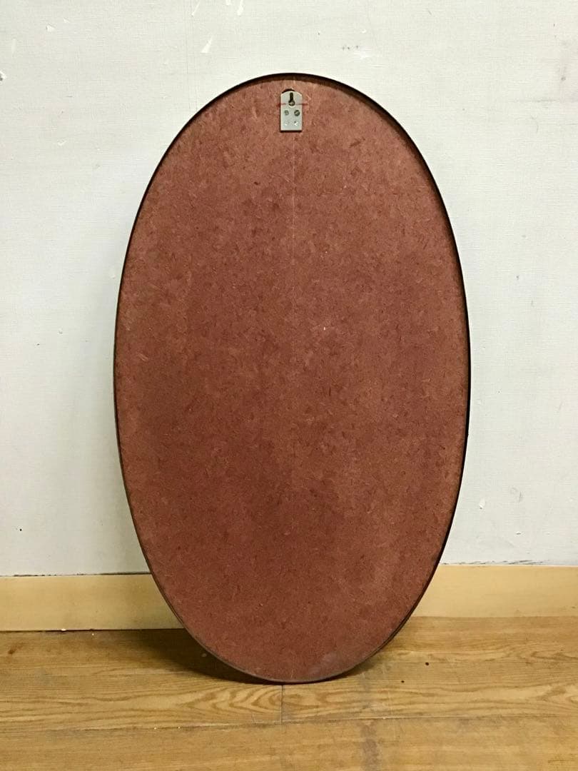 管326☆イタリア製☆真鍮製☆アンティーク☆オーバルミラー☆