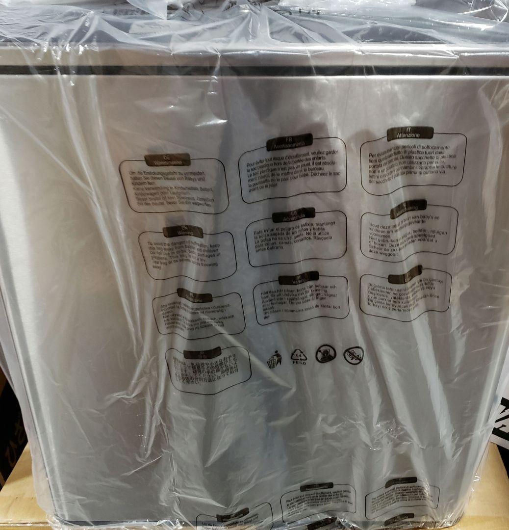 SONGMICS ゴミ箱 ダストボックス 2分別 ゴミ袋付 ペダル式 2x30L