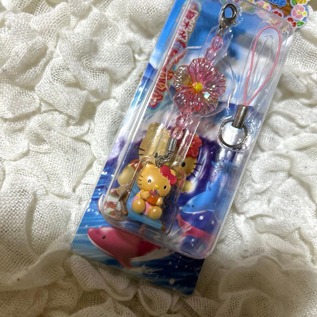 ハローキティ 夏休み海 バージョン 日焼けキティ ストラップ