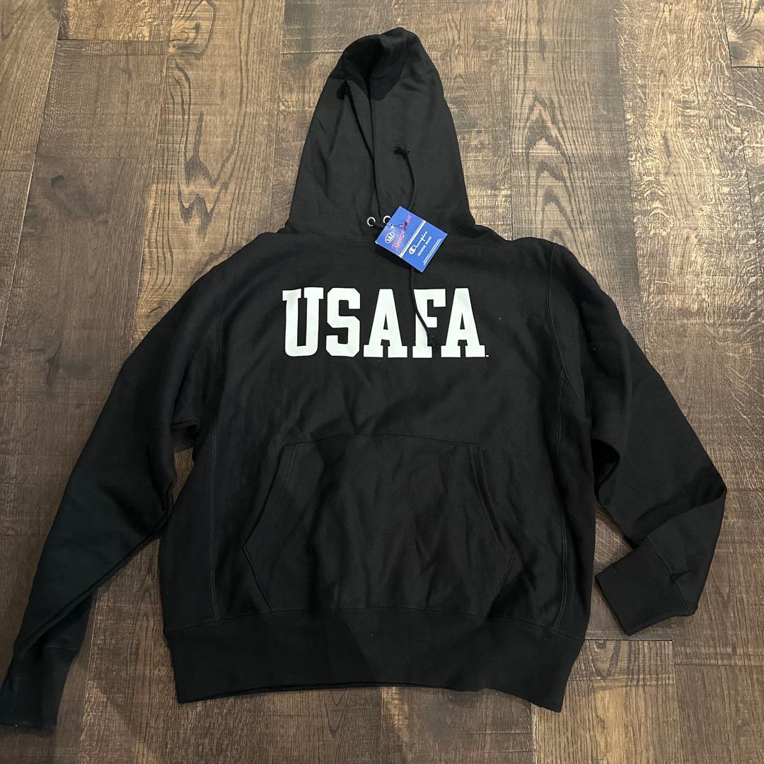 U*8様 【新品】Champion USAFA パーカー　L サイズ　ブラック