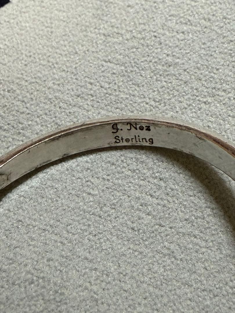 Navajo バングル　ジョナサンネズ　シルバー　Indian jewelry
