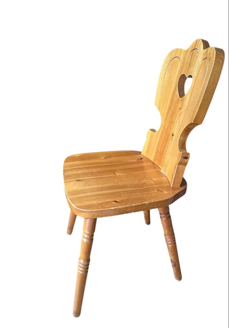 【antique】木製カントリーチェア 北欧風カフェチェア　2脚セット