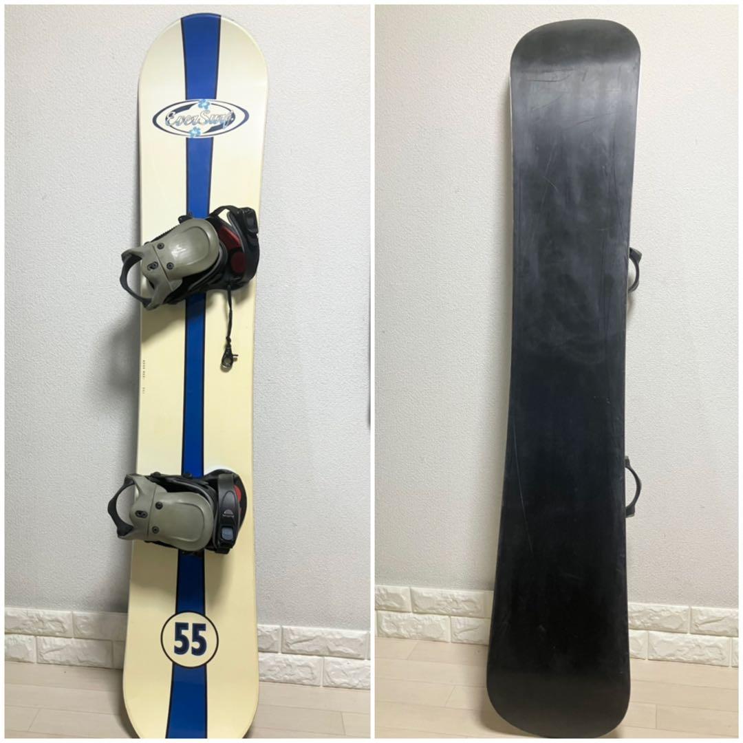 【ケース付】Ever Surfスノーボードセット155cm/サロモンバインM/L