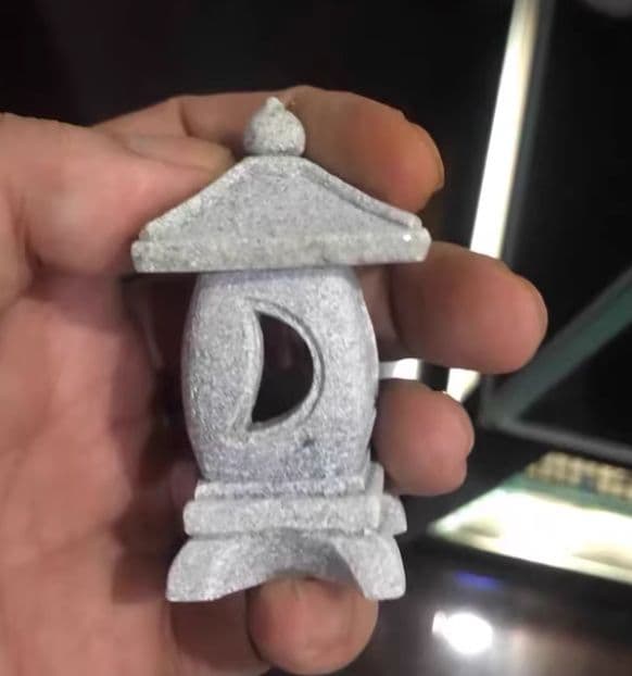 石材 灯篭型置物 グレー