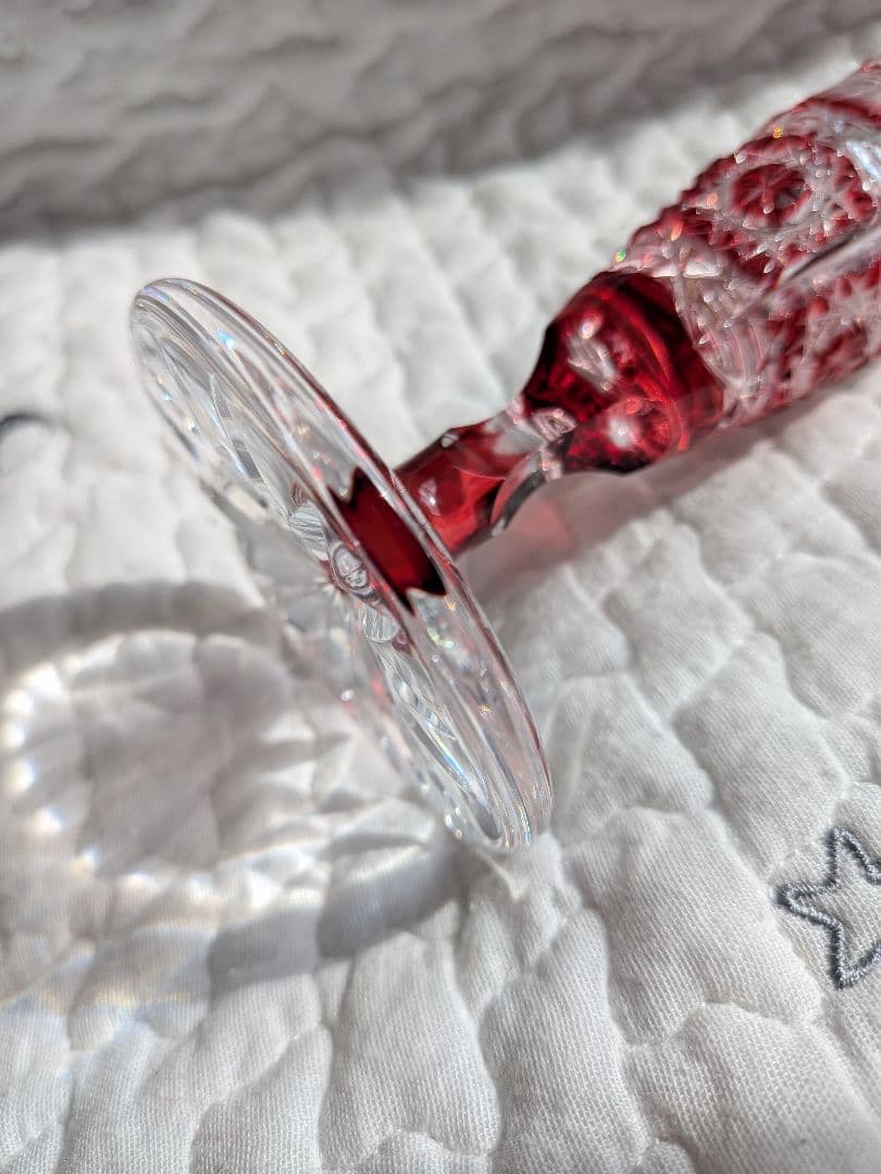 ✩ボヘミアクリスタル✩切子　フラワーベース✩