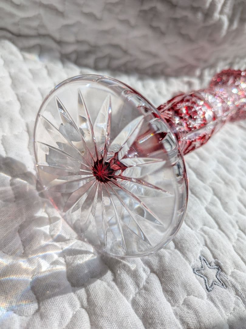 ✩ボヘミアクリスタル✩切子　フラワーベース✩