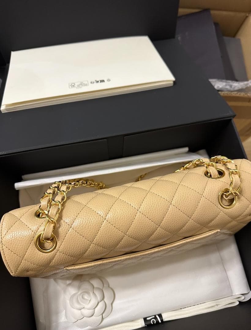 CHANEL チェーンショルダーバッグ キャビアスキン 25