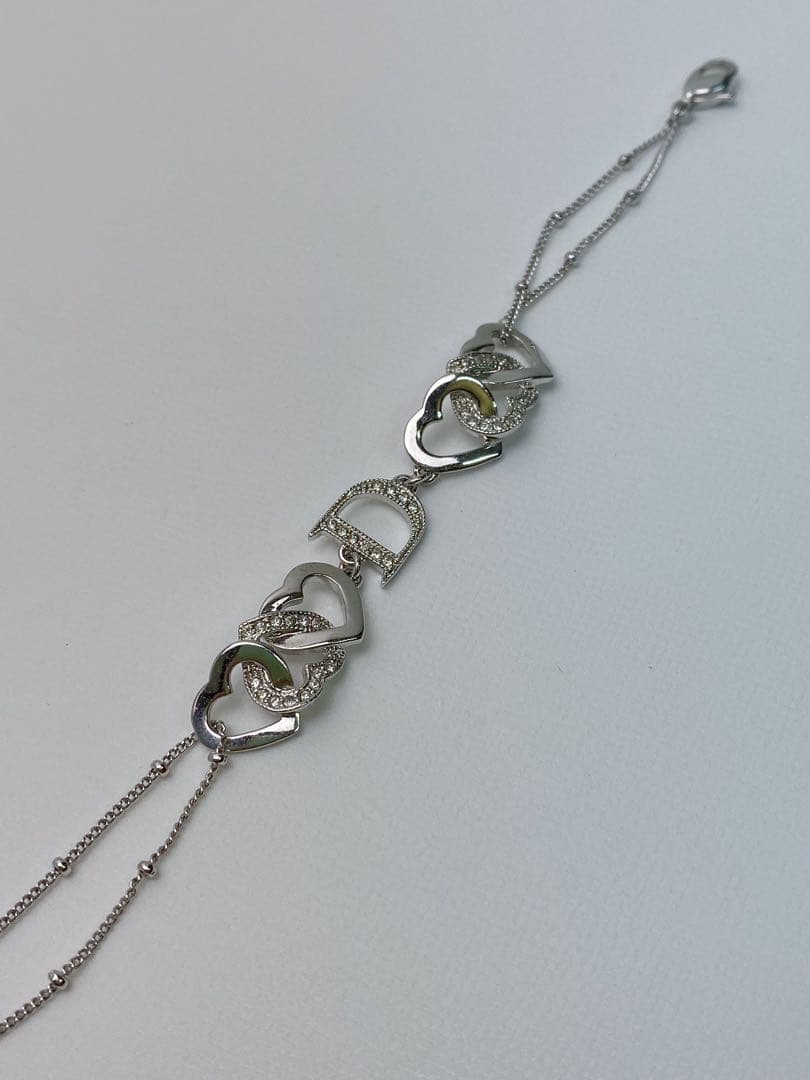 美品 クリスチャンディオール ハート&Dロゴ ブレスレット