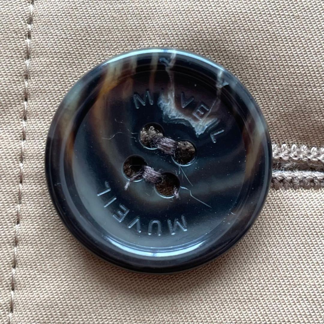 【新品】MUVEIL　プリーツトレンチコート オーガンジー　マキシ丈　40　L