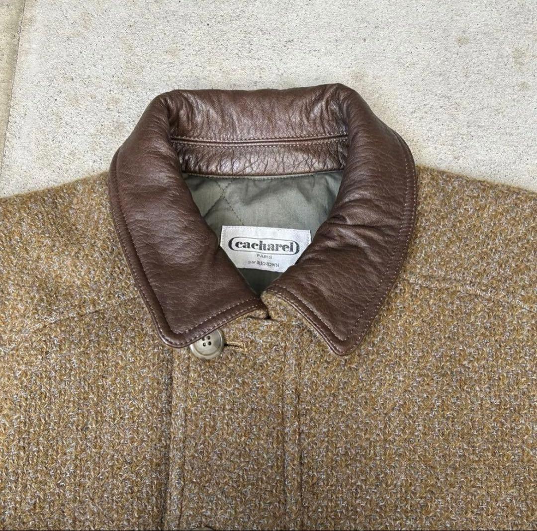 ジャケット・アウター Japan vintage leather collar wool jacket