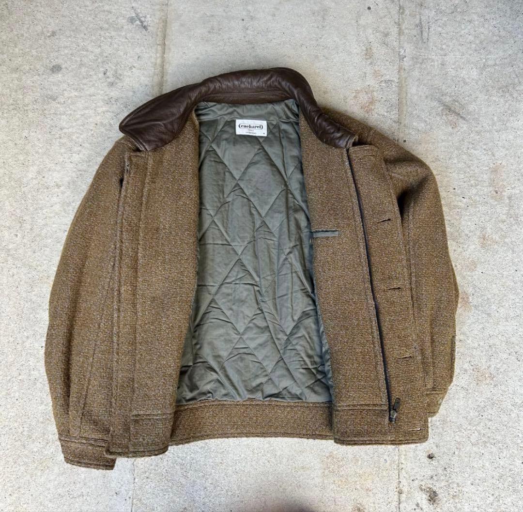 ジャケット・アウター Japan vintage leather collar wool jacket