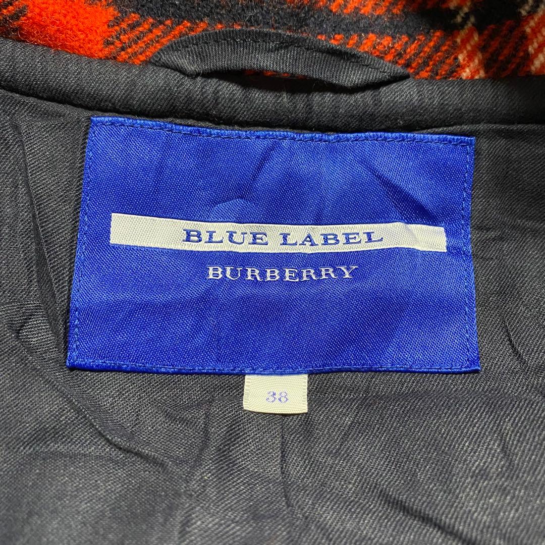 BURBERRY BLUE LABEL ショートダッフルコート チェック柄