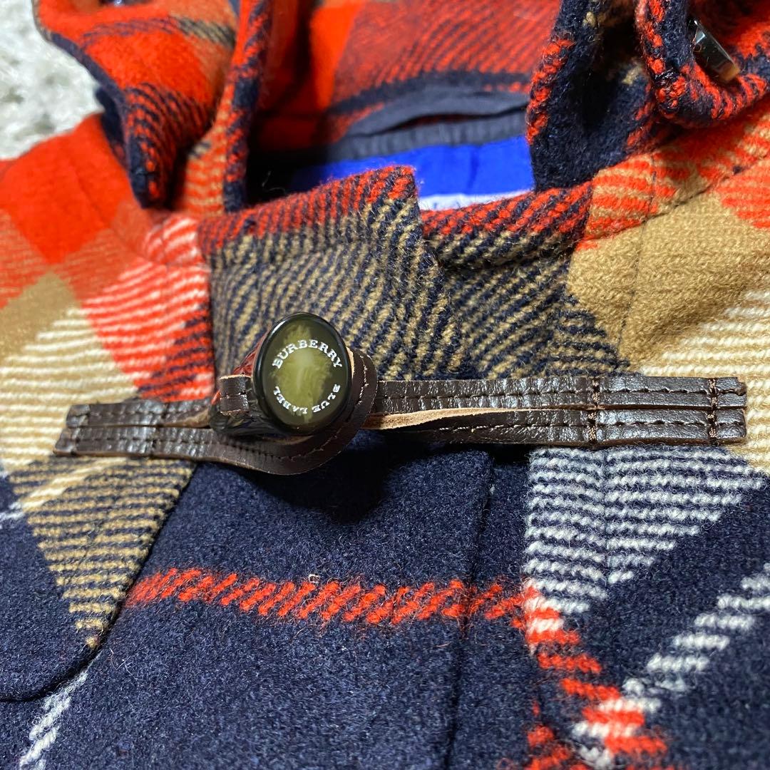 BURBERRY BLUE LABEL ショートダッフルコート チェック柄