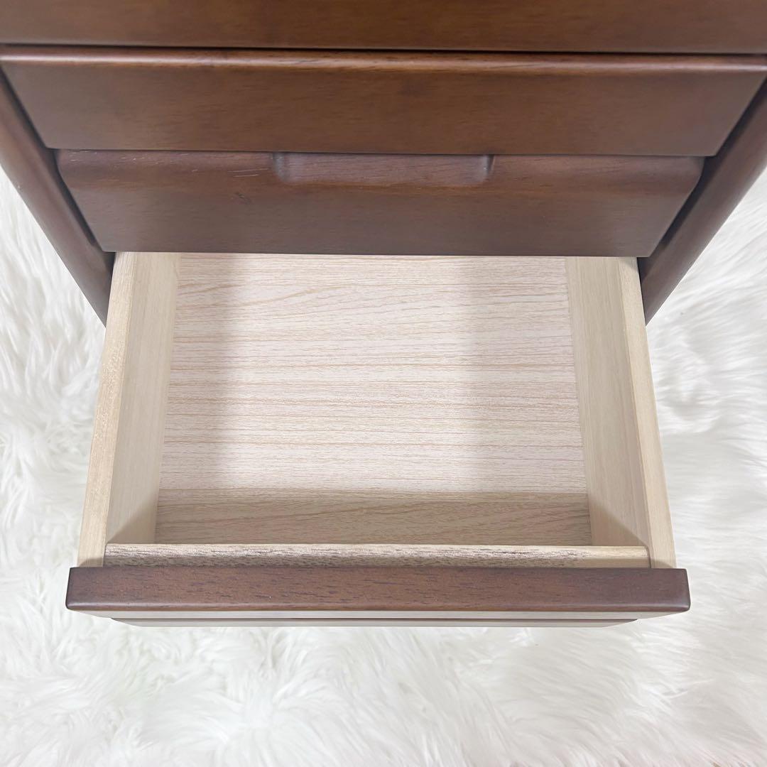 スリム収納　天然木　ELSA エルサ　幅34 電話台　FAX台 プリンター台