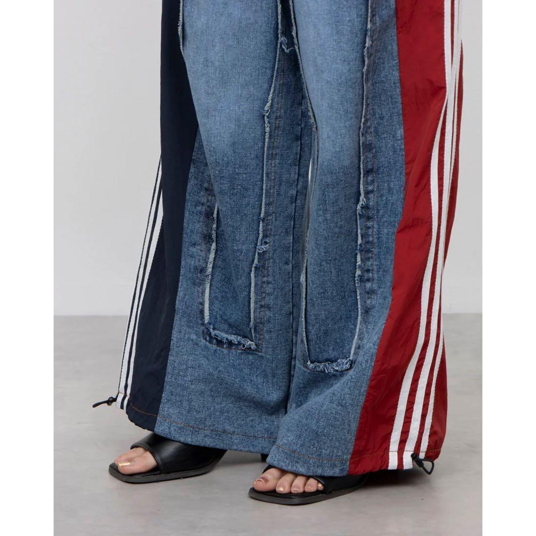 Three Four Time スリーフォータイム サイドスイッチデニムパンツ