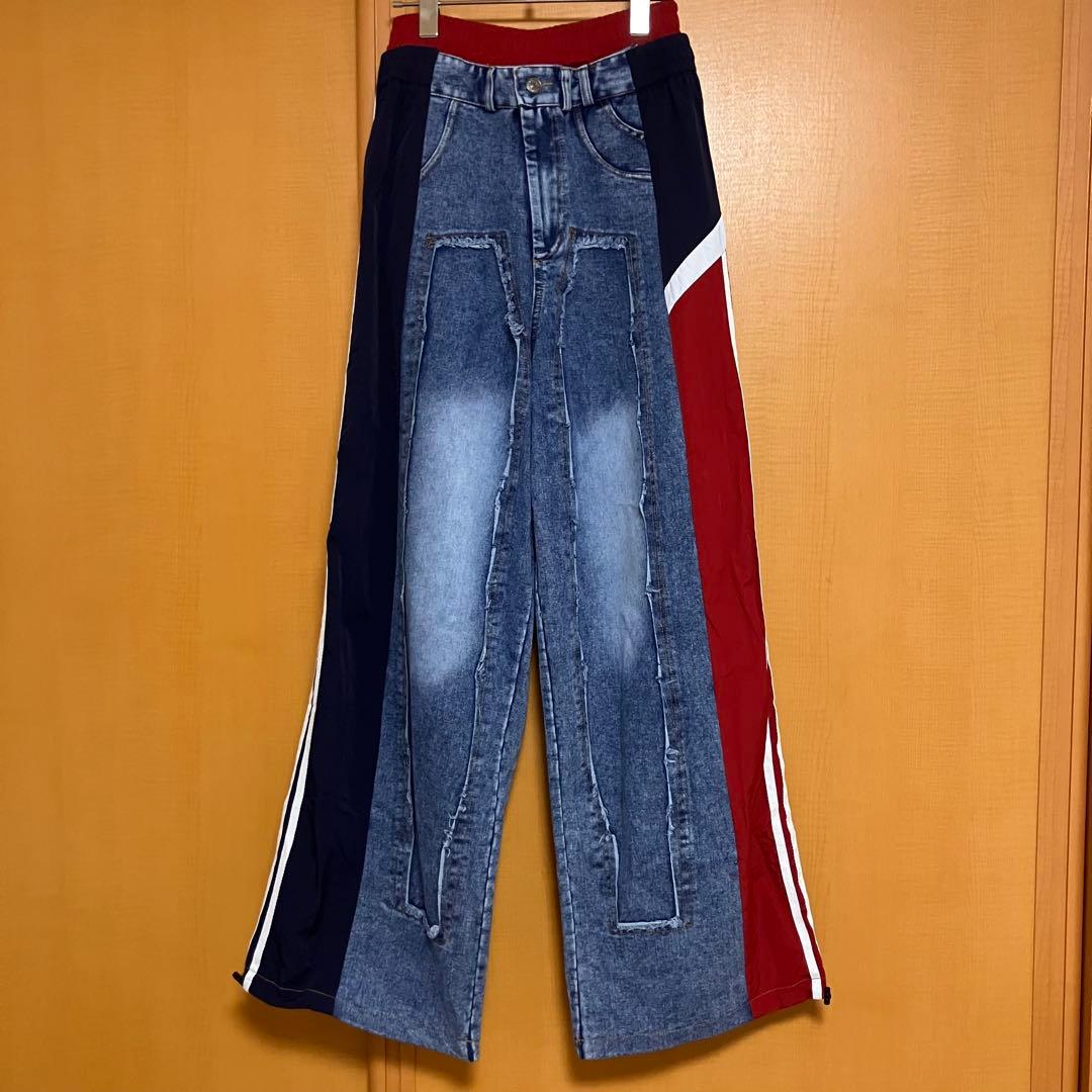 Three Four Time スリーフォータイム サイドスイッチデニムパンツ