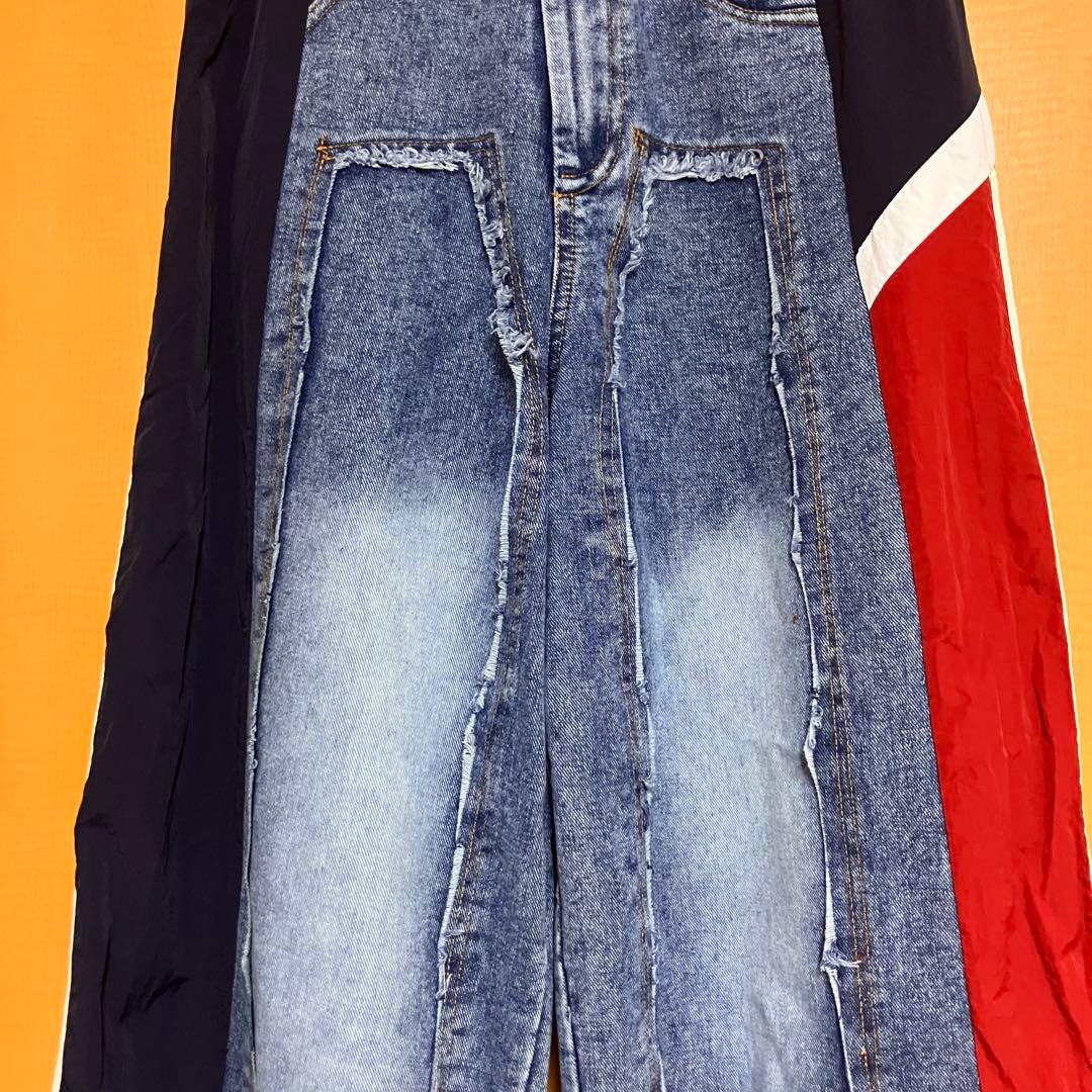 Three Four Time スリーフォータイム サイドスイッチデニムパンツ