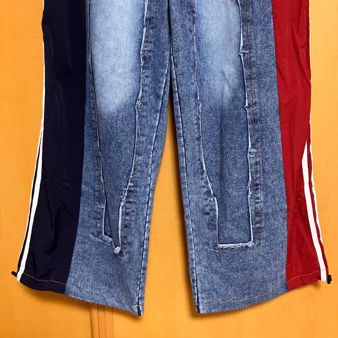 Three Four Time スリーフォータイム サイドスイッチデニムパンツ