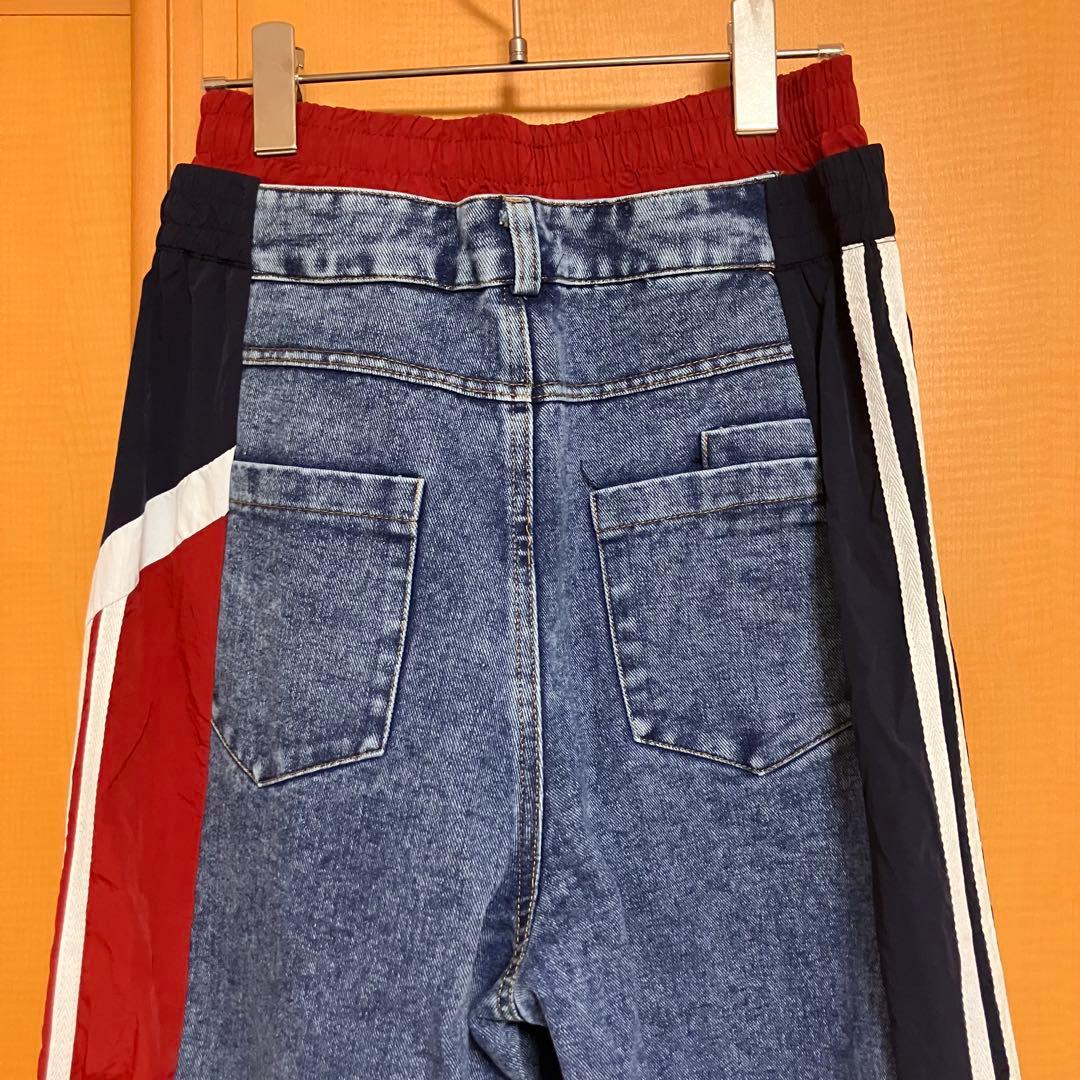 Three Four Time スリーフォータイム サイドスイッチデニムパンツ