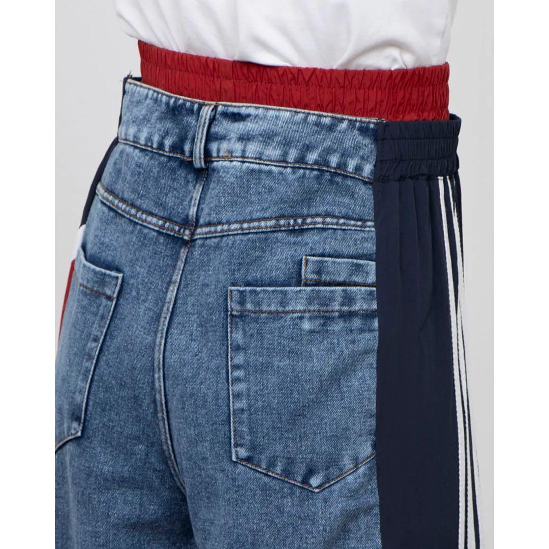 Three Four Time スリーフォータイム サイドスイッチデニムパンツ