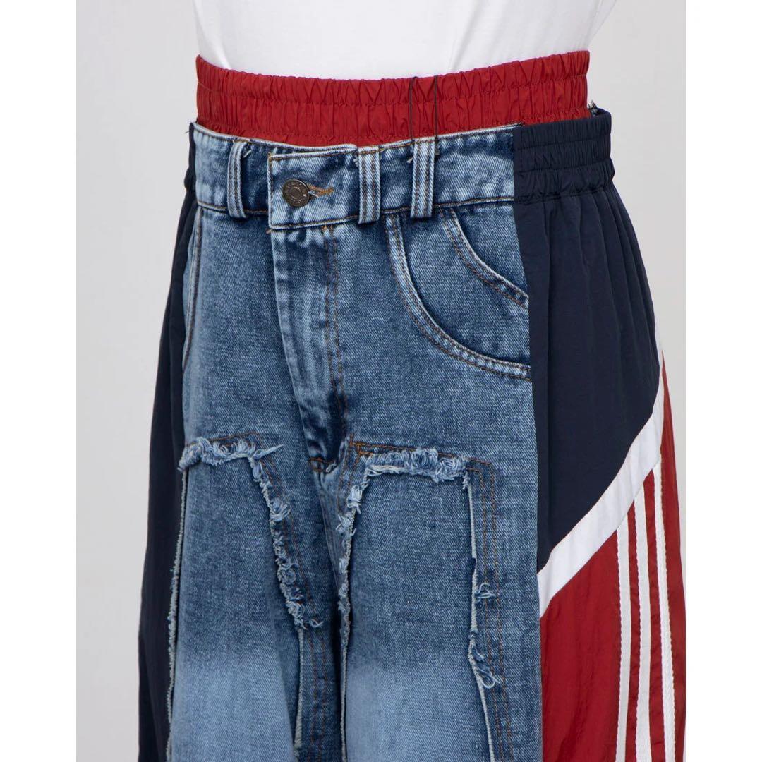 Three Four Time スリーフォータイム サイドスイッチデニムパンツ