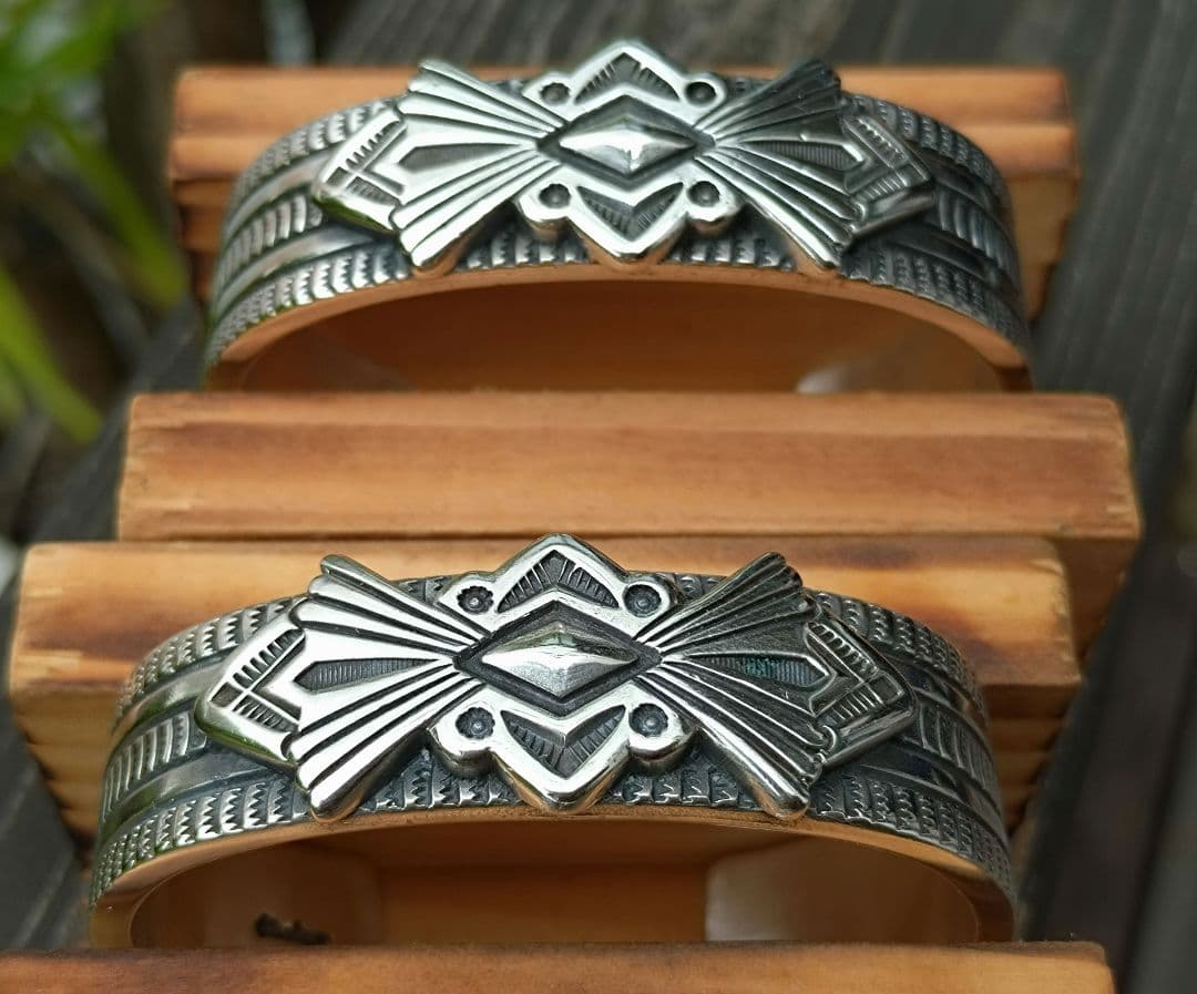 インディアンジュエリー、ヘビーゲージバングル、ペアバングル