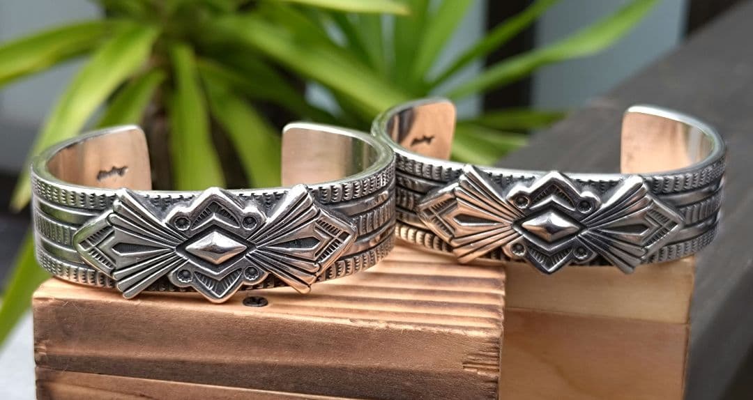 インディアンジュエリー、ヘビーゲージバングル、ペアバングル