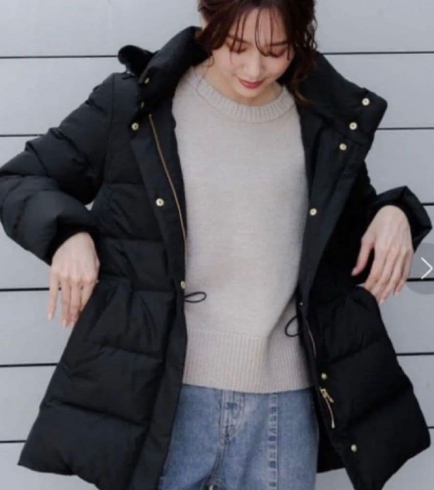 グローバルワーク　うつくシルエット撥水ダウン　黒